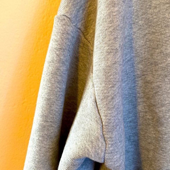 NSF Esme French Terry Sweater Gray Melange Half Button Up Pullover Small - Picture 12 of 16